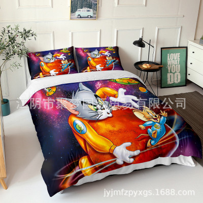 Tom and Jerry Comfortable Bedding Three-Piece Soft and Breathable Duvet Cover - Image 8