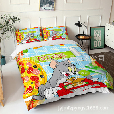 Tom and Jerry Comfortable Bedding Three-Piece Soft and Breathable Duvet Cover - Image 10