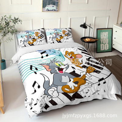 Tom and Jerry Comfortable Bedding Three-Piece Soft and Breathable Duvet Cover - Image 12