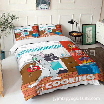 Tom and Jerry Comfortable Bedding Three-Piece Soft and Breathable Duvet Cover - Image 18
