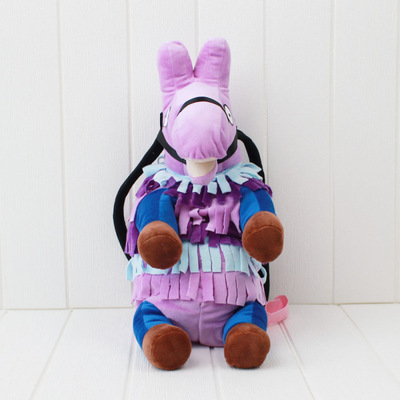 Fortnite Plush Backpack Rainbow Horse Grass Mud Horse Alpaca Backpack School Bag Adult Children Backpack - Image 3