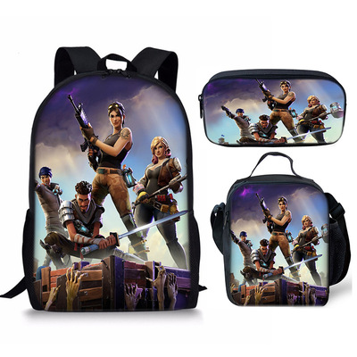 18 Inch Fortnite Backpack School Bag+Lunch Bag+Pencil Bag - Image 11