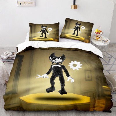 Bendy and the Ink Machine Comfortable Bedding Three-Piece Soft and Breathable Duvet Cover - Image 2