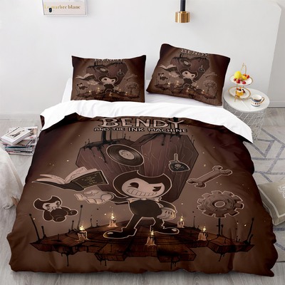 Bendy and the Ink Machine Comfortable Bedding Three-Piece Soft and Breathable Duvet Cover - Image 3