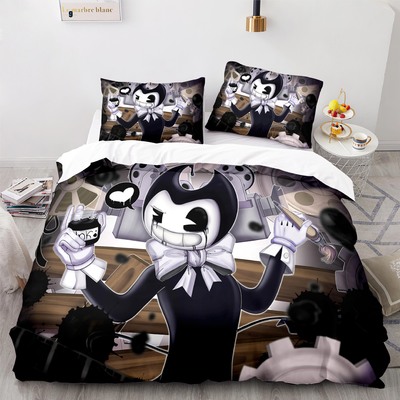 Bendy and the Ink Machine Comfortable Bedding Three-Piece Soft and Breathable Duvet Cover - Image 9