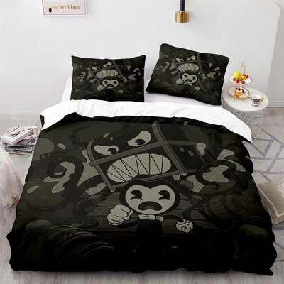 Bendy and the Ink Machine Comfortable Bedding Three-Piece Soft and Breathable Duvet Cover - Image 12