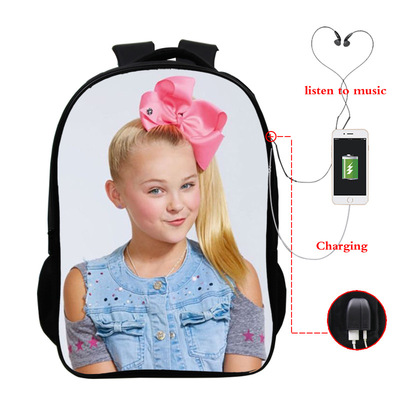 JoJo Siwa USB Charge Backpack Mega Charizard Split Students Boys Girls Knapsack Men Women Travel Laptop Rucksack - Image 6