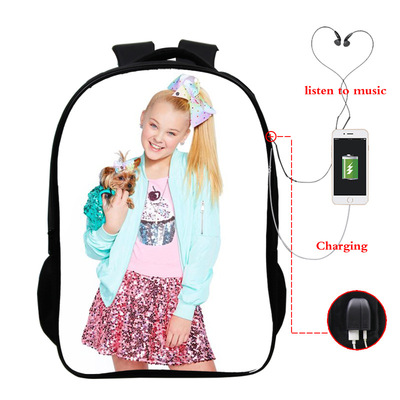 JoJo Siwa USB Charge Backpack Mega Charizard Split Students Boys Girls Knapsack Men Women Travel Laptop Rucksack - Image 7