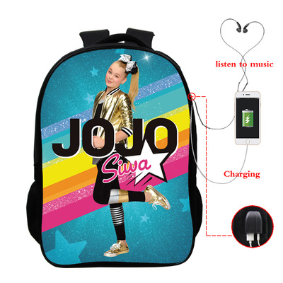 JoJo Siwa USB Charge Backpack Mega Charizard Split Students Boys Girls Knapsack Men Women Travel Laptop Rucksack - Image 8