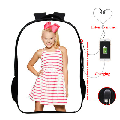 JoJo Siwa USB Charge Backpack Mega Charizard Split Students Boys Girls Knapsack Men Women Travel Laptop Rucksack - Image 11