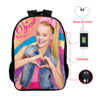 JoJo Siwa USB Charge Backpack Mega Charizard Split Students Boys Girls Knapsack Men Women Travel Laptop Rucksack - Image 12