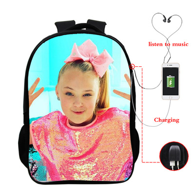 JoJo Siwa USB Charge Backpack Mega Charizard Split Students Boys Girls Knapsack Men Women Travel Laptop Rucksack - Image 13