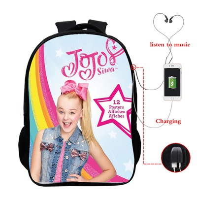 JoJo Siwa USB Charge Backpack Mega Charizard Split Students Boys Girls Knapsack Men Women Travel Laptop Rucksack - Image 14