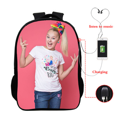 JoJo Siwa USB Charge Backpack Mega Charizard Split Students Boys Girls Knapsack Men Women Travel Laptop Rucksack - Image 16