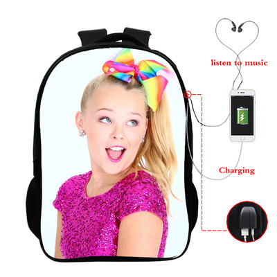 JoJo Siwa USB Charge Backpack Mega Charizard Split Students Boys Girls Knapsack Men Women Travel Laptop Rucksack - Image 3