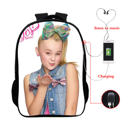 JoJo Siwa USB Charge Backpack Mega Charizard Split Students Boys Girls Knapsack Men Women Travel Laptop Rucksack - Image 4