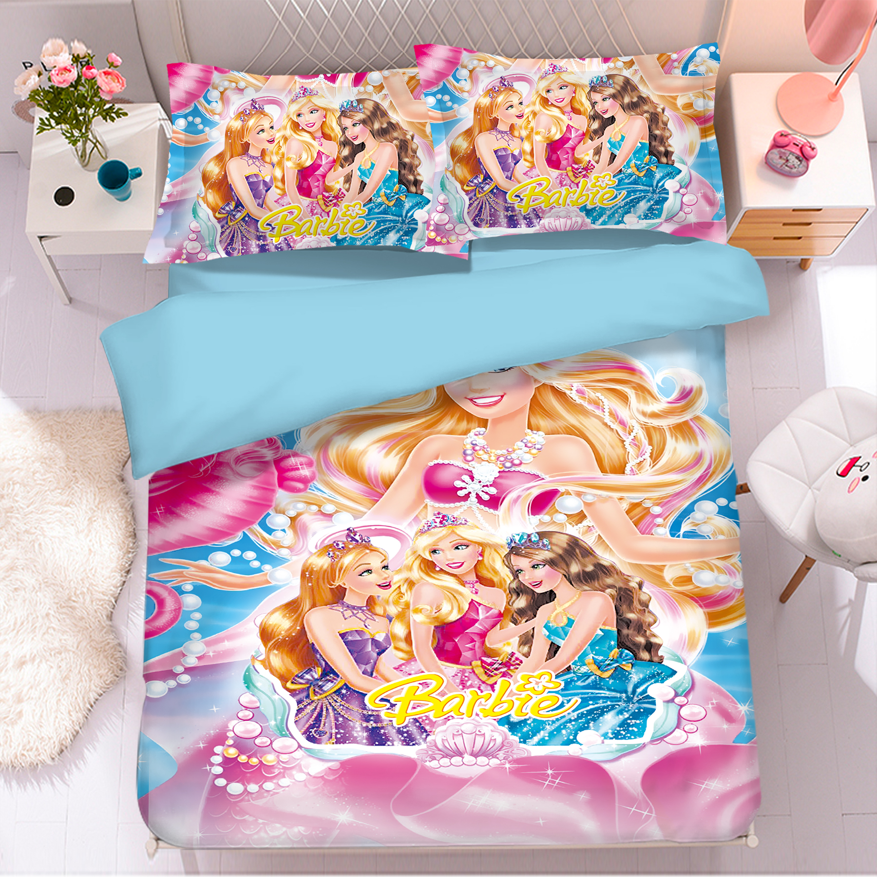 Barbie Comfortable Bedding Three-Piece Soft and Breathable Duvet Cover - Image 3