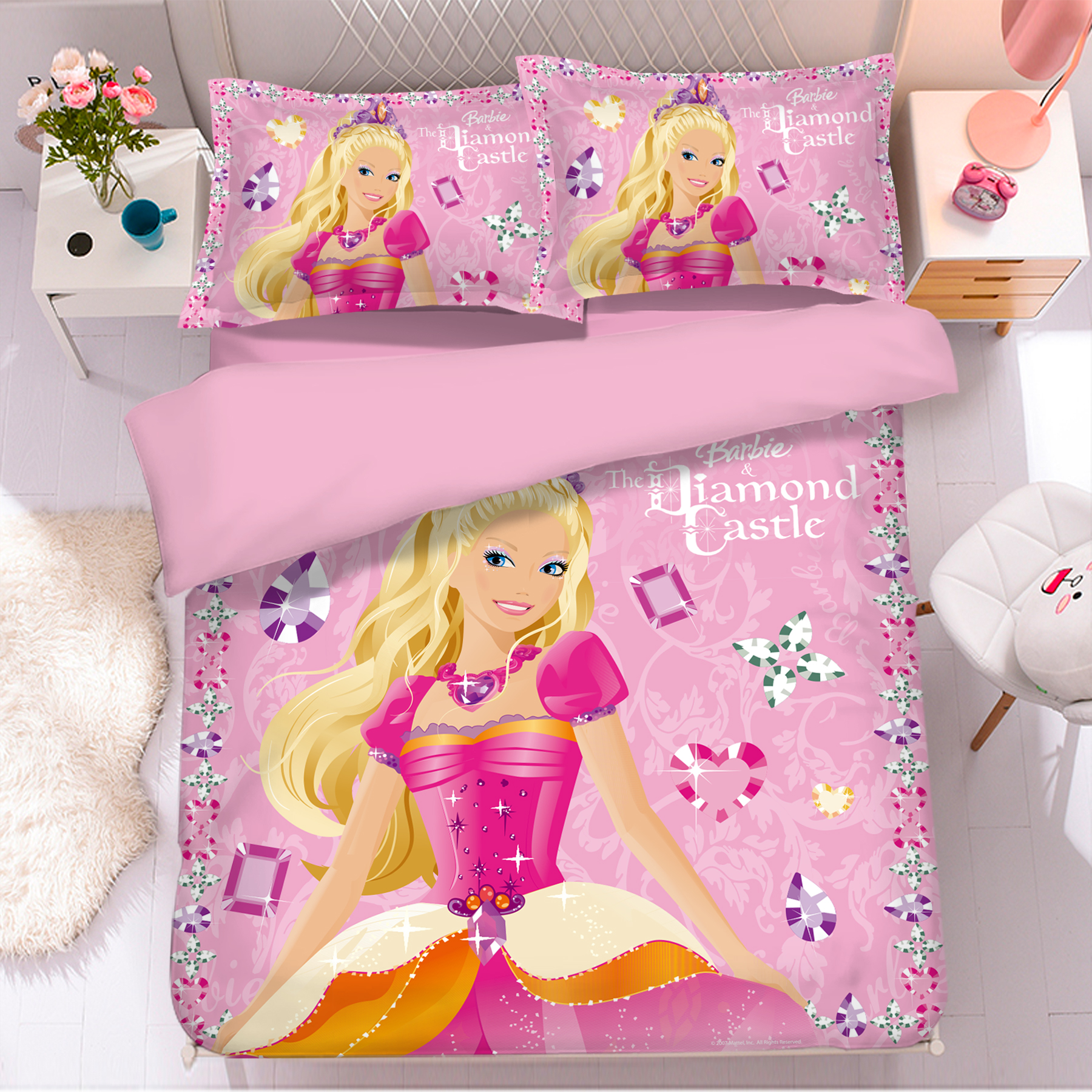 Barbie Comfortable Bedding Three-Piece Soft and Breathable Duvet Cover - Image 4