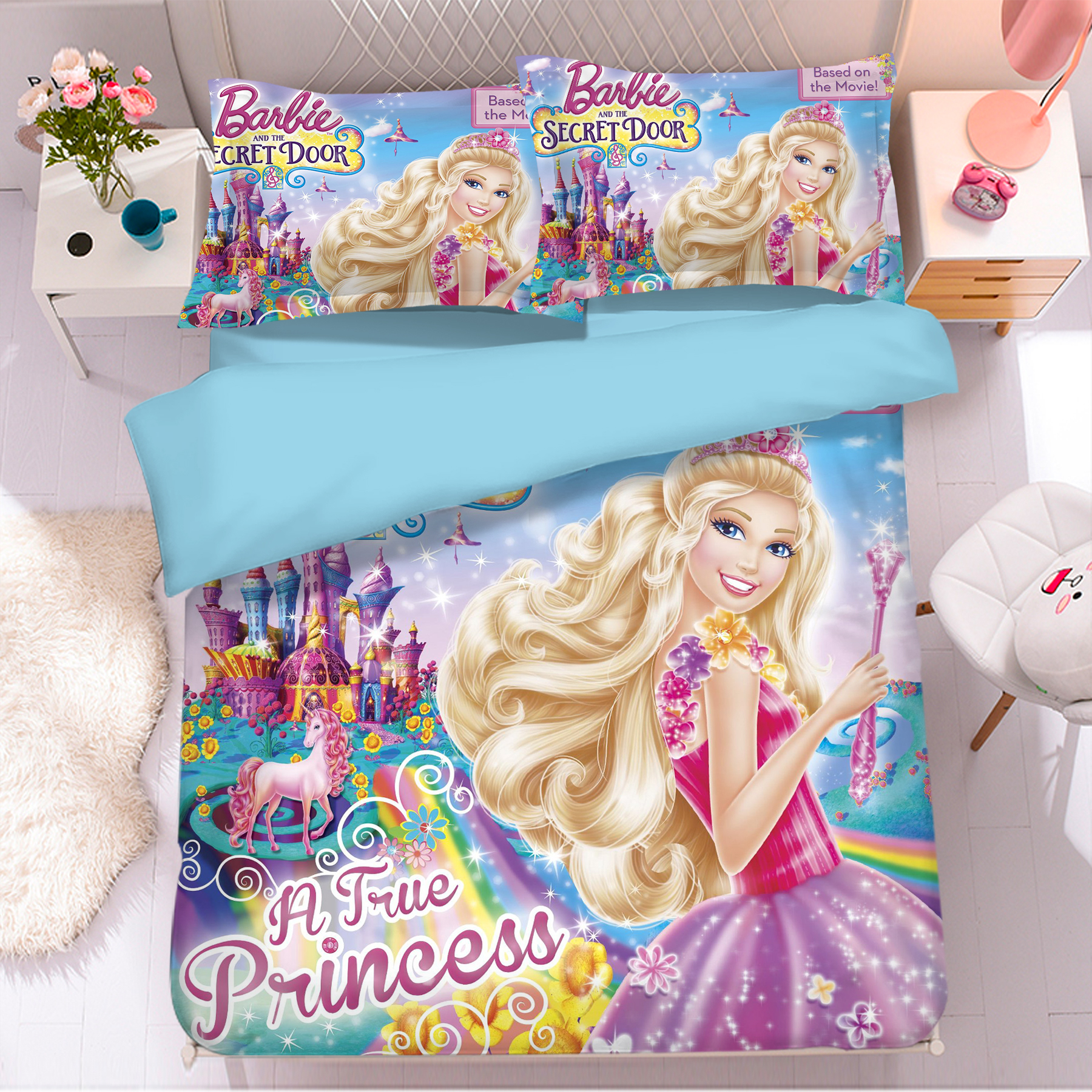 Barbie Comfortable Bedding Three-Piece Soft and Breathable Duvet Cover - Image 7