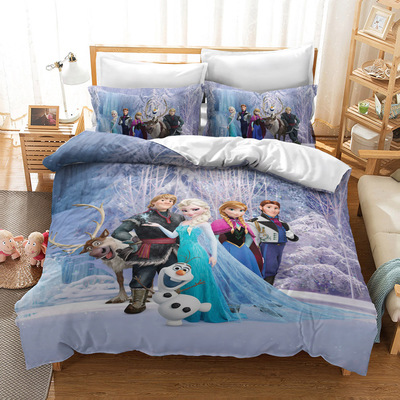 Frozen Comfortable Bedding Three-Piece Soft and Breathable Duvet Cover - Image 22