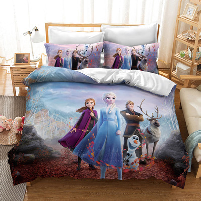 Frozen Comfortable Bedding Three-Piece Soft and Breathable Duvet Cover - Image 23