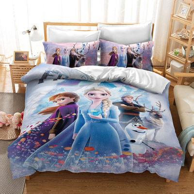 Frozen Comfortable Bedding Three-Piece Soft and Breathable Duvet Cover - Image 3