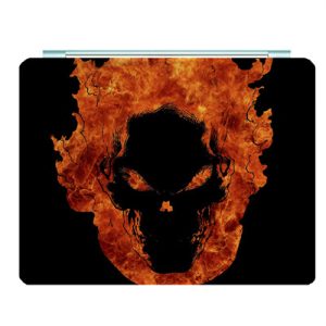 Ghost Rider Ipad Leather Case Advanced Pu Leather Protective Cover Automatic Wake Up and Sleep Magnetic Closure Multiple Angle Bracket