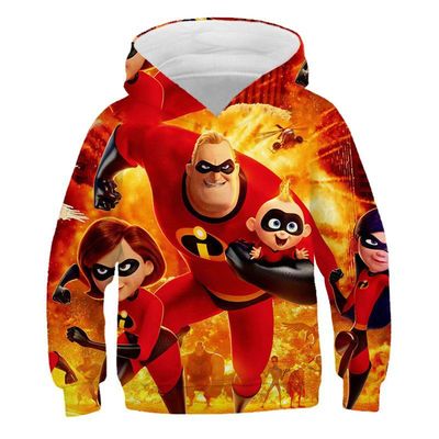 New 3D Print Clothes The Incredibles Hoodie Streetwear Children Game Anime Oversize Pullover Kids Sweatshirt