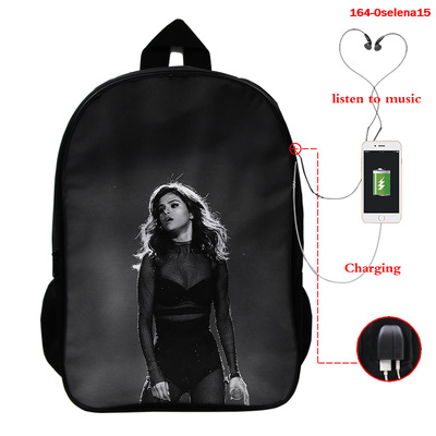 Selena Gomez USB Charge Backpack Mega Charizard Split Students Boys Girls Knapsack Men Women Travel Laptop Rucksack - Image 19