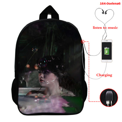 Selena Gomez USB Charge Backpack Mega Charizard Split Students Boys Girls Knapsack Men Women Travel Laptop Rucksack - Image 29