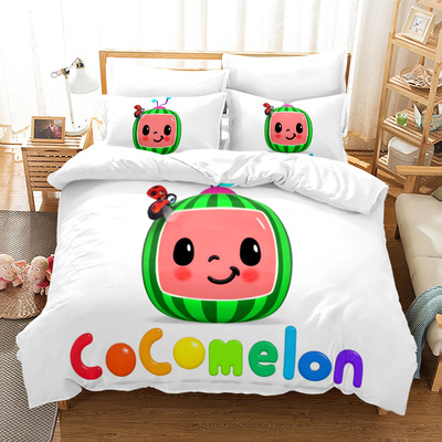 CoCoMelon Comfortable Bedding Three-Piece Soft and Breathable Duvet Cover - Image 13