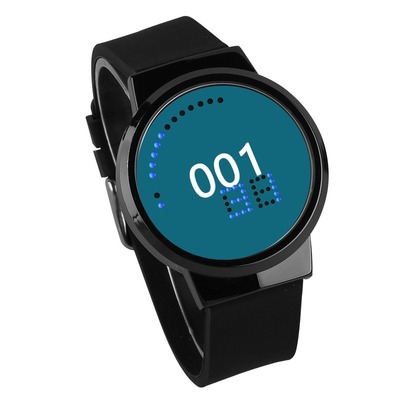 Squid Game Waterproof LED Touch Screen Watch Black Strap Black Dial - Image 6