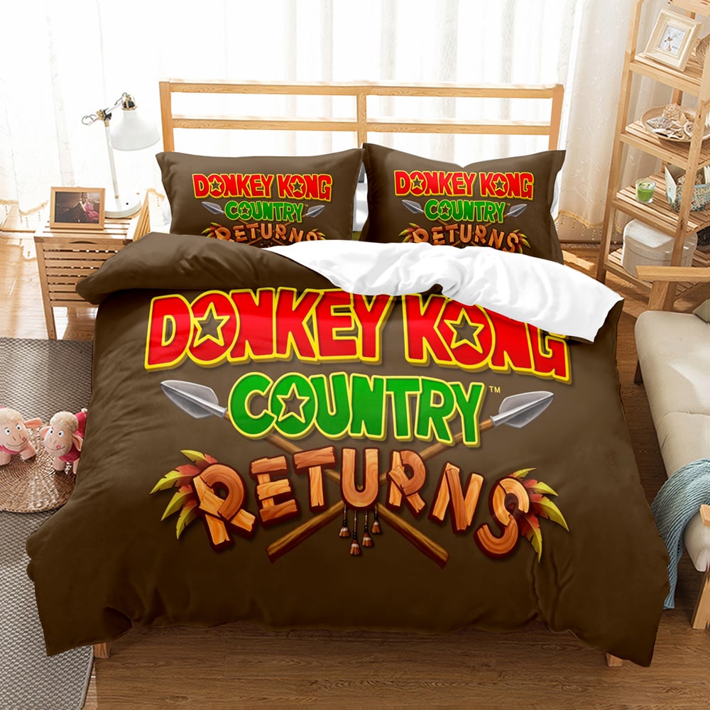 Donkey Kong Comfortable Bedding Three-Piece Soft and Breathable Duvet Cover