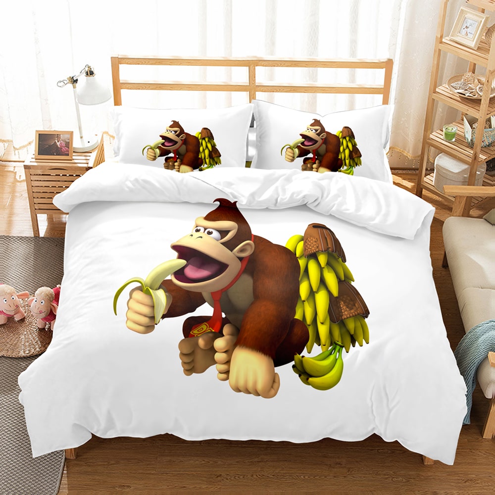 Donkey Kong Comfortable Bedding Three-Piece Soft and Breathable Duvet Cover - Image 12