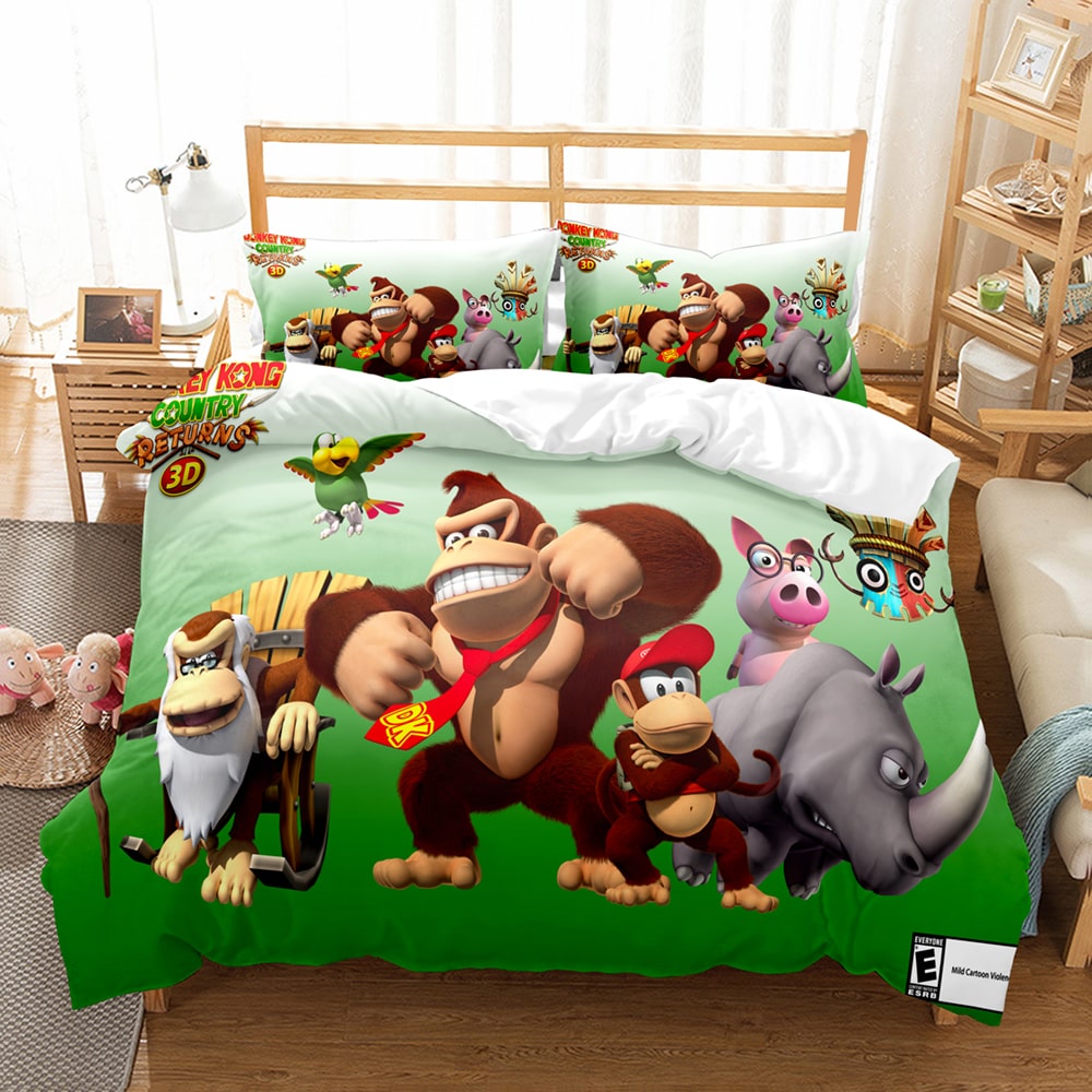 Donkey Kong Comfortable Bedding Three-Piece Soft and Breathable Duvet Cover - Image 15