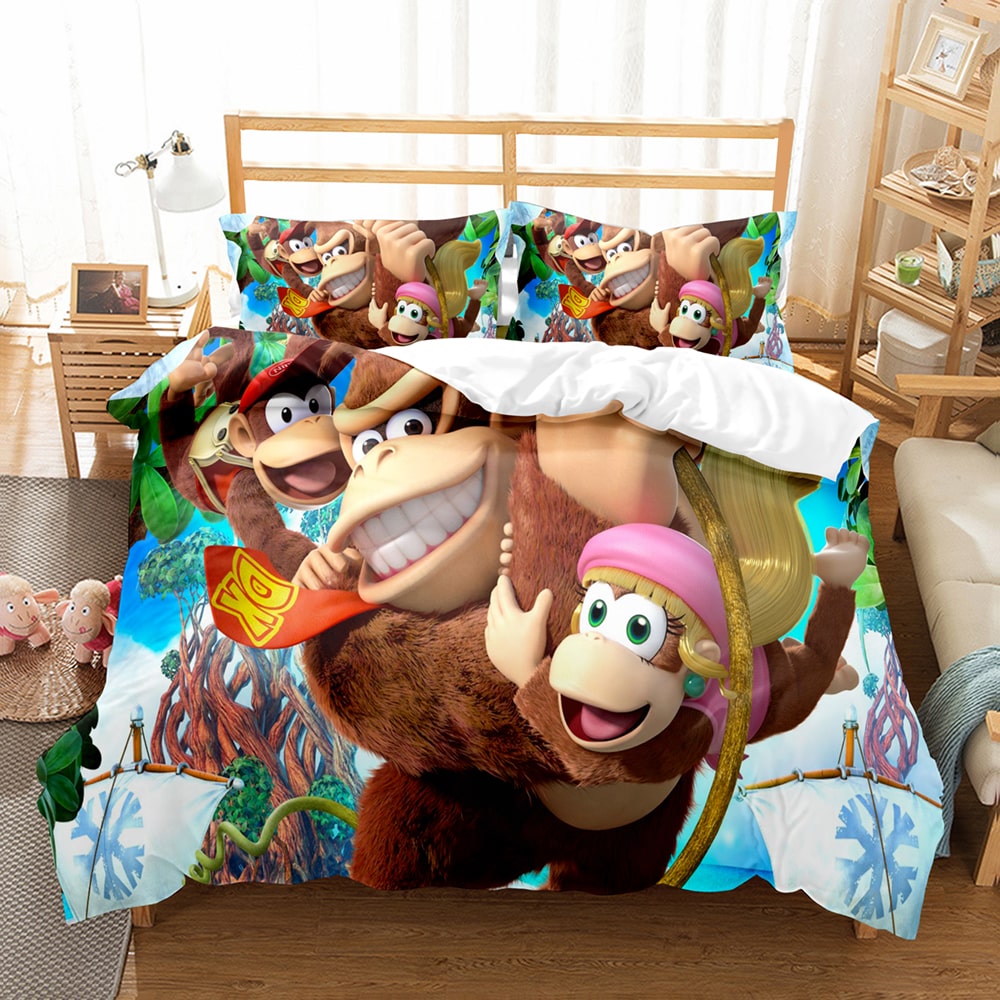 Donkey Kong Comfortable Bedding Three-Piece Soft and Breathable Duvet Cover - Image 16