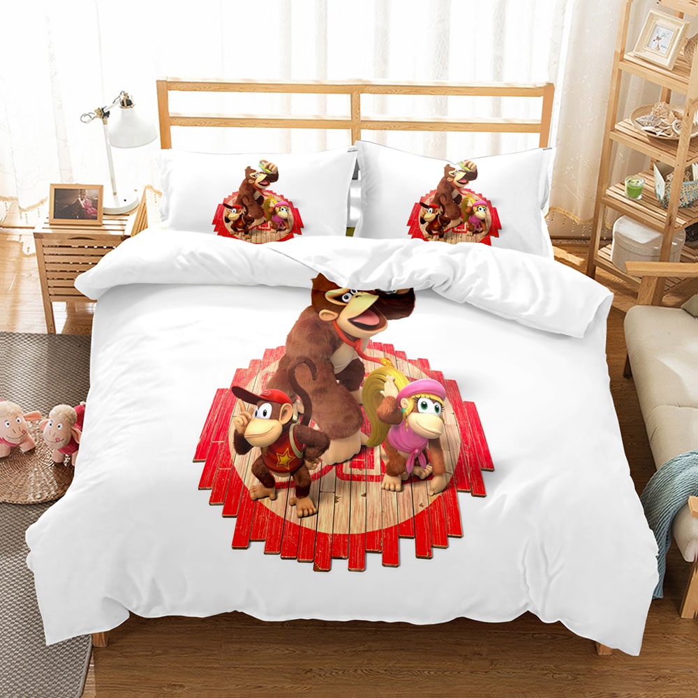 Donkey Kong Comfortable Bedding Three-Piece Soft and Breathable Duvet Cover - Image 17