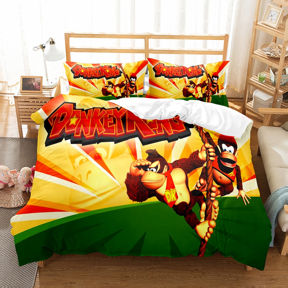 Donkey Kong Comfortable Bedding Three-Piece Soft and Breathable Duvet Cover - Image 18