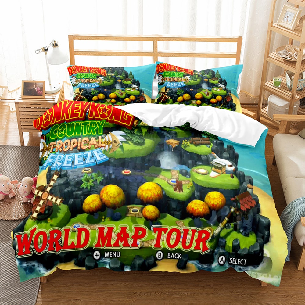 Donkey Kong Comfortable Bedding Three-Piece Soft and Breathable Duvet Cover - Image 19