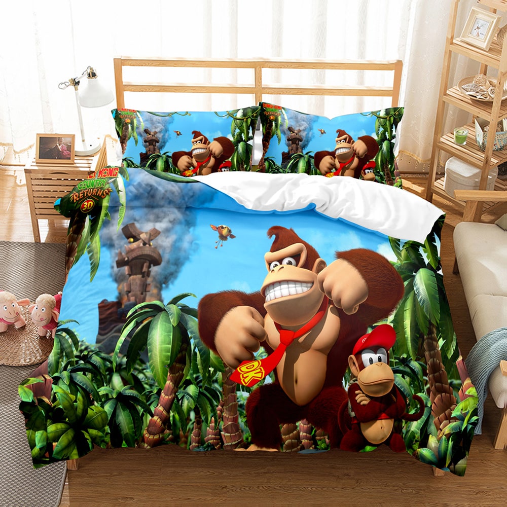 Donkey Kong Comfortable Bedding Three-Piece Soft and Breathable Duvet Cover - Image 2