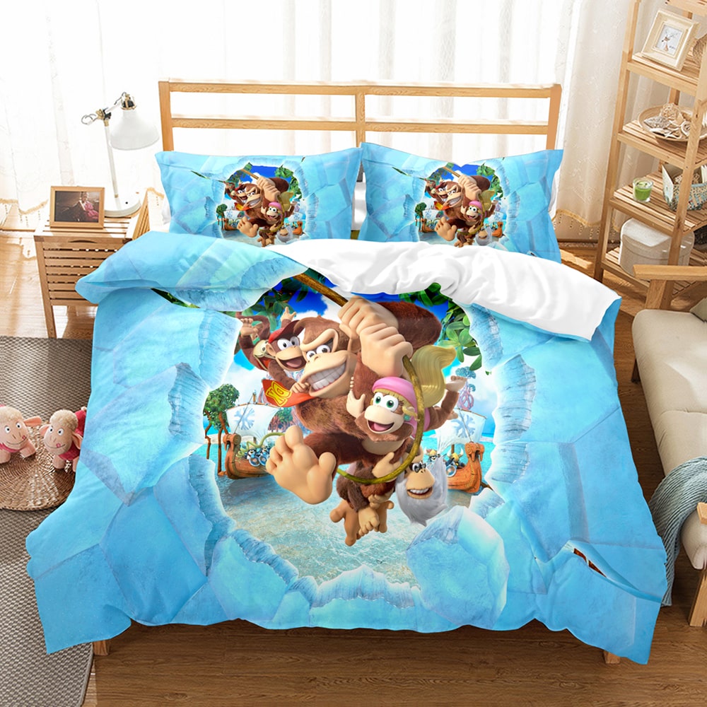 Donkey Kong Comfortable Bedding Three-Piece Soft and Breathable Duvet Cover - Image 20