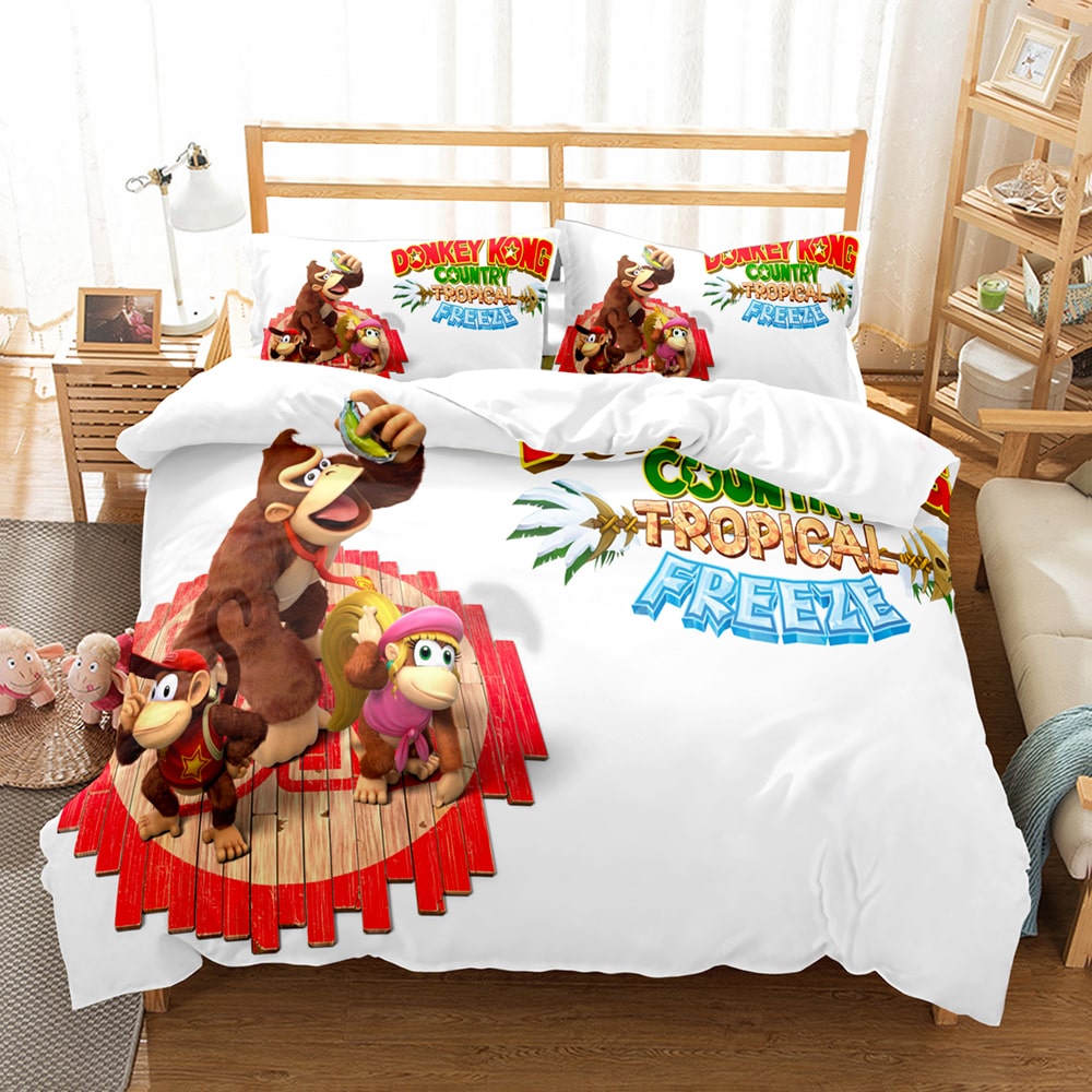 Donkey Kong Comfortable Bedding Three-Piece Soft and Breathable Duvet Cover - Image 22