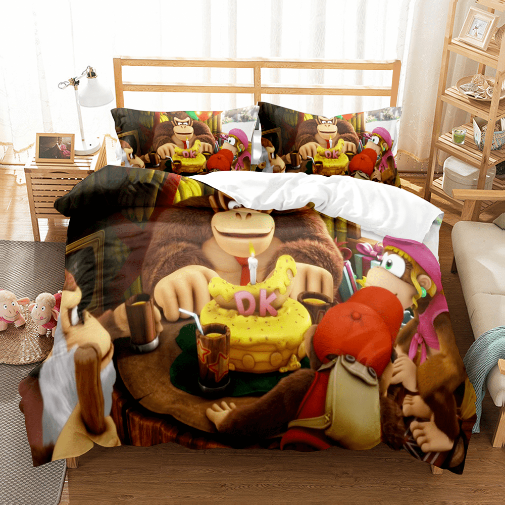 Donkey Kong Comfortable Bedding Three-Piece Soft and Breathable Duvet Cover - Image 25