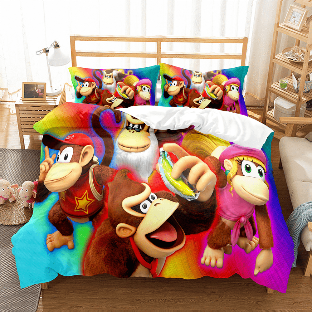 Donkey Kong Comfortable Bedding Three-Piece Soft and Breathable Duvet Cover - Image 26