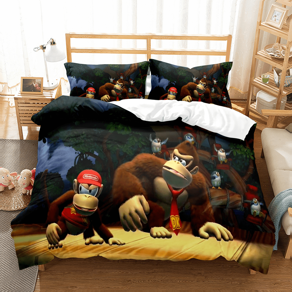 Donkey Kong Comfortable Bedding Three-Piece Soft and Breathable Duvet Cover - Image 27