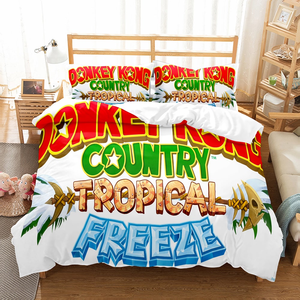 Donkey Kong Comfortable Bedding Three-Piece Soft and Breathable Duvet Cover - Image 29