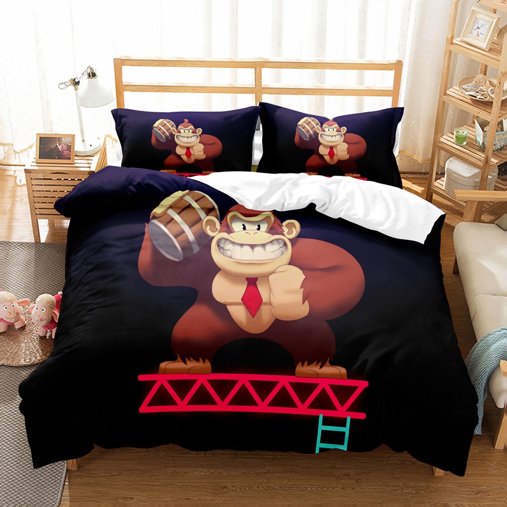Donkey Kong Comfortable Bedding Three-Piece Soft and Breathable Duvet Cover - Image 4