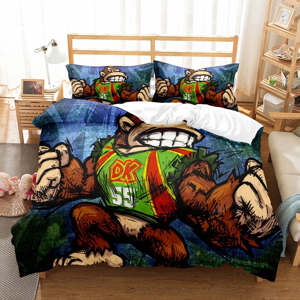 Donkey Kong Comfortable Bedding Three-Piece Soft and Breathable Duvet Cover - Image 5