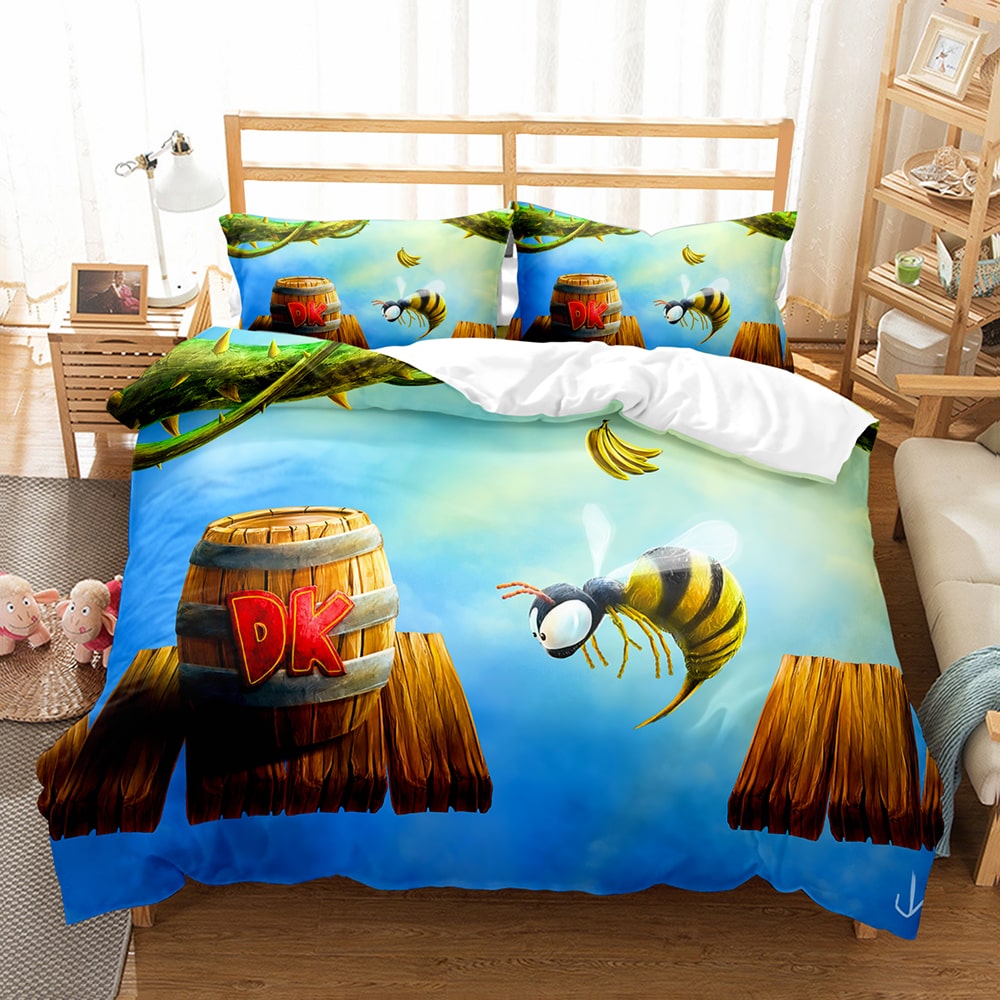 Donkey Kong Comfortable Bedding Three-Piece Soft and Breathable Duvet Cover - Image 7