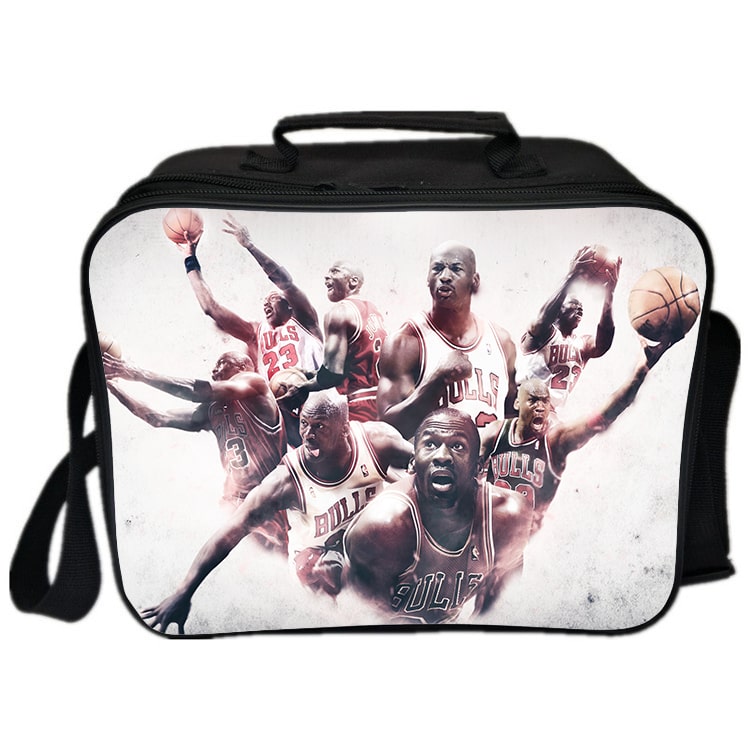 Michael Jordan Cooler Bag Insulation Bag Students School Food Storage Box - Image 9